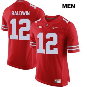 Men's NCAA Ohio State Buckeyes Matthew Baldwin #12 College Stitched Authentic Nike Red Football Jersey ZC20O56AN